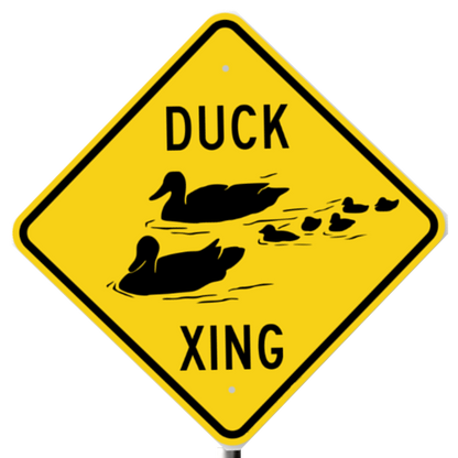 N Scale - Duck Crossing Sign Pack – 4 Pack