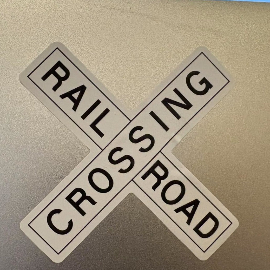 Railroad Crossing Sticker