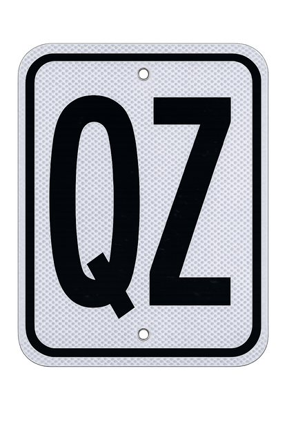 O Scale - Quiet Zone (QZ) Sign - 2 Pack
