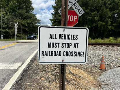 Private Railroad Crossing Sign Set - 2 Pack
