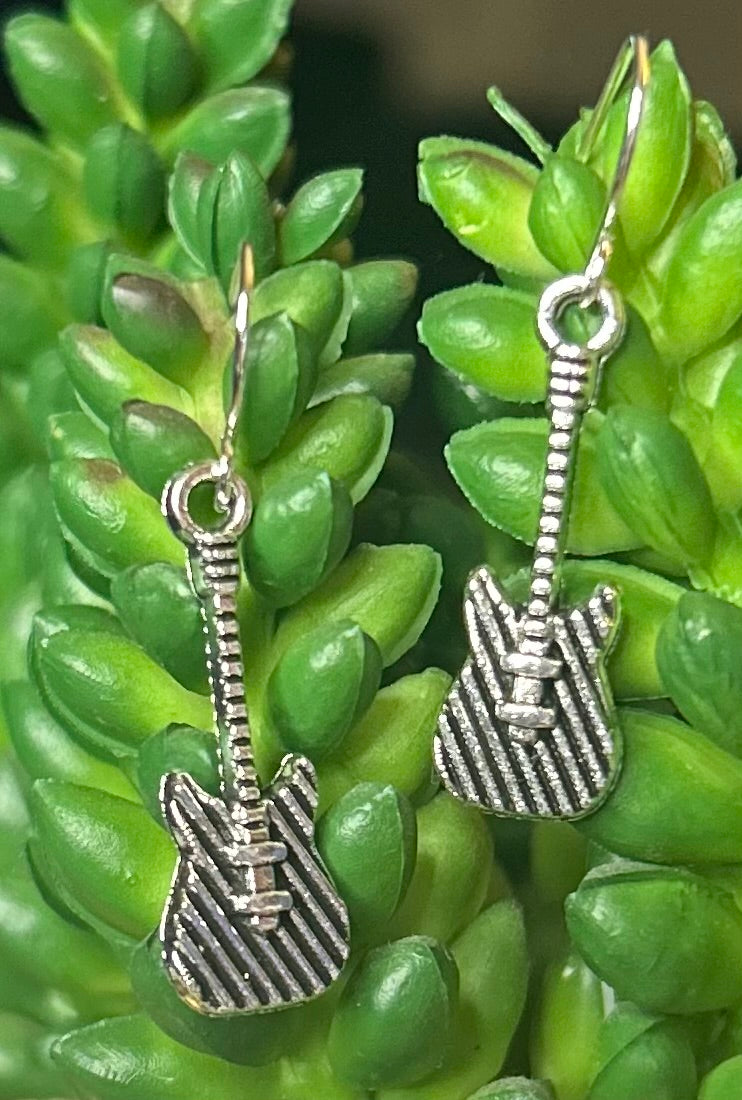 Textured Electric Guitar Earrings