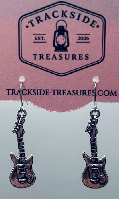 Shiny Electric Guitar Earrings