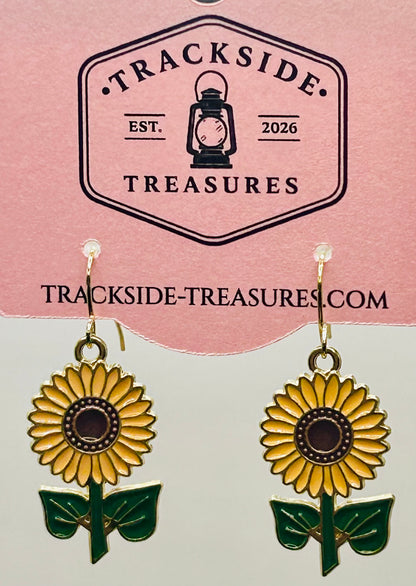 Yellow Sunflower Earrings