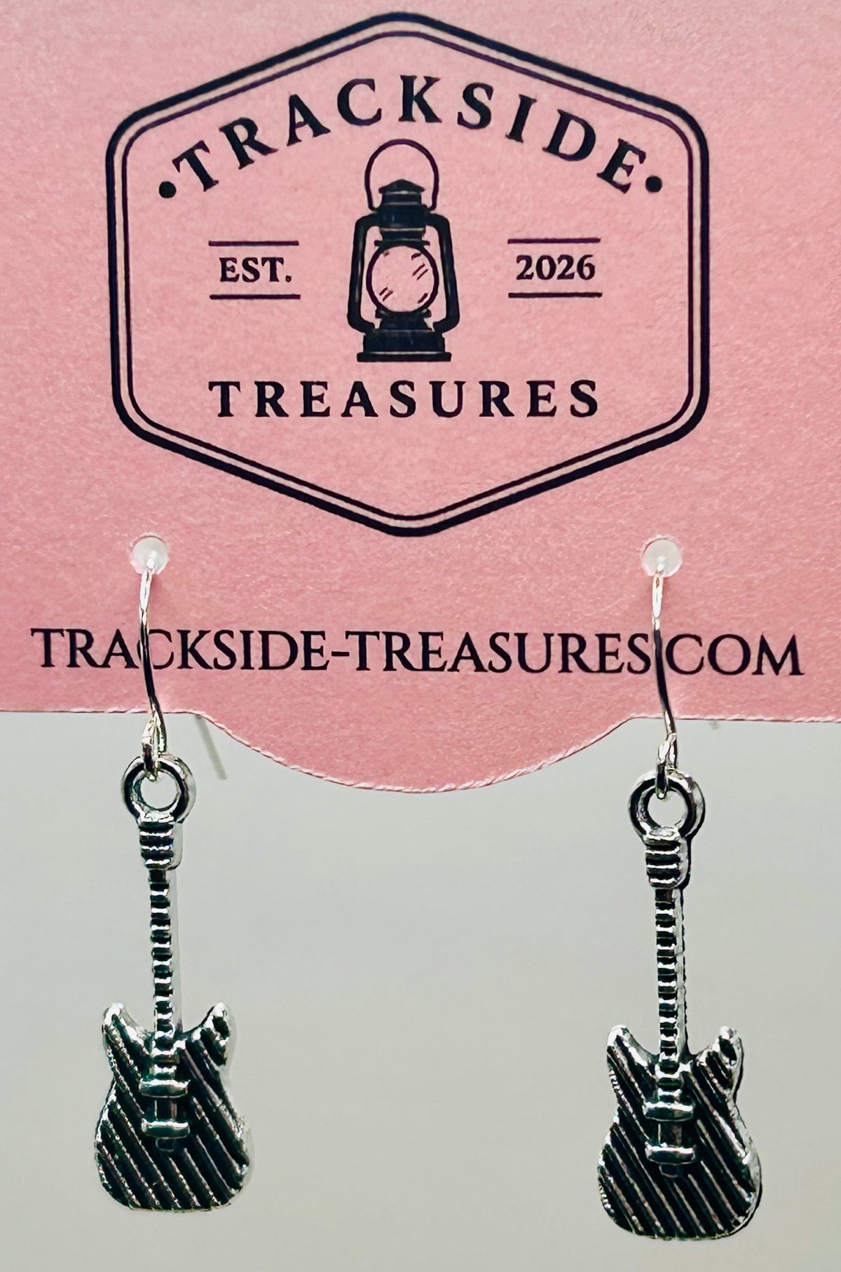 Textured Electric Guitar Earrings