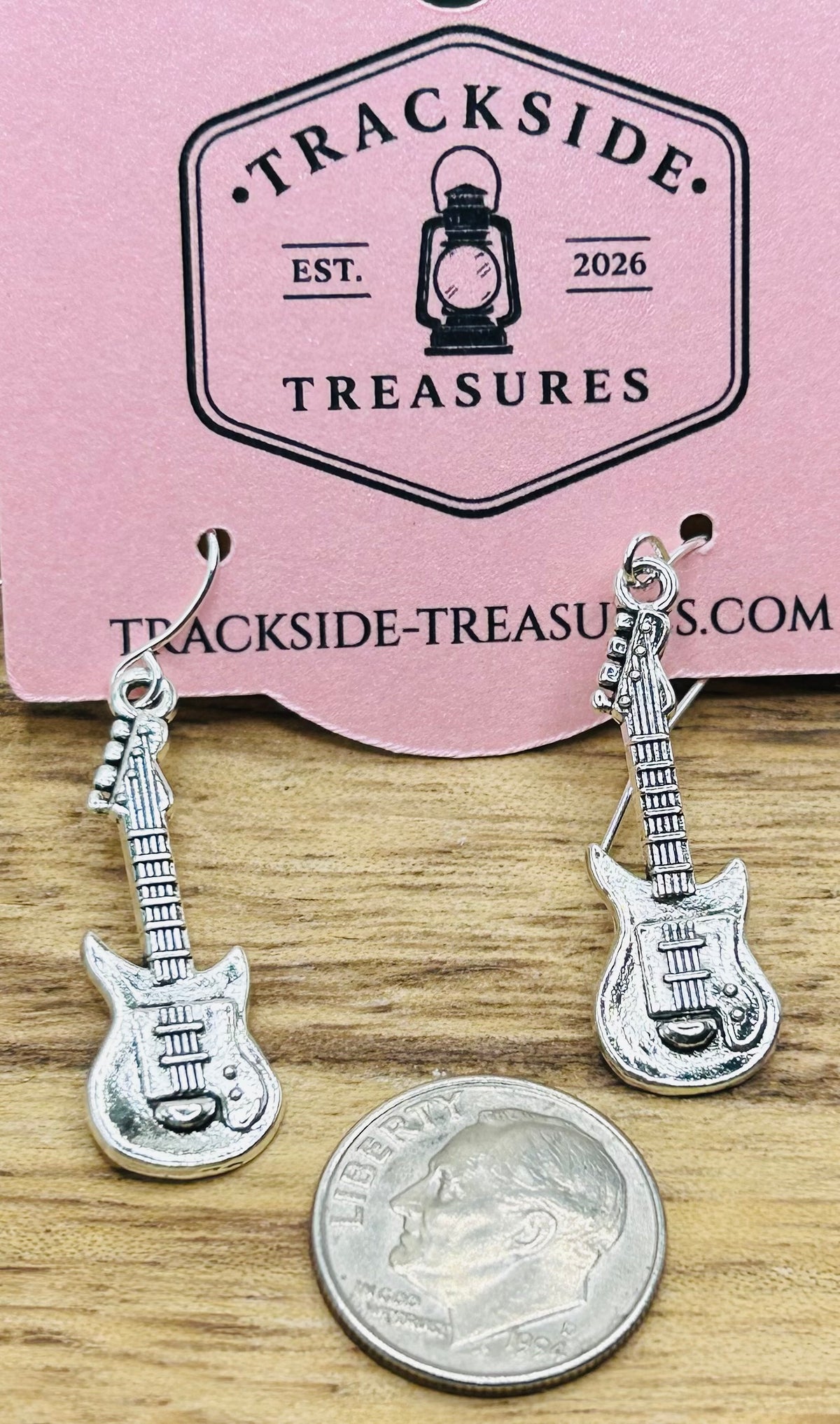 Shiny Electric Guitar Earrings