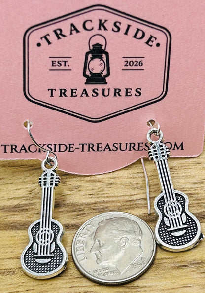 Textured Electric Guitar Earrings