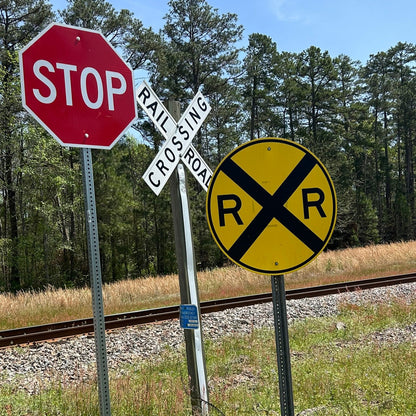 Railroad Crossing Advance Warning Signs -2 Pack