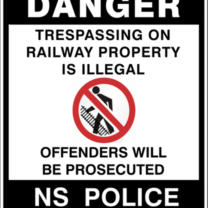 HO Scale - NS - No Trespassing - 4 Pack