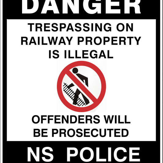 HO Scale - NS - No Trespassing - 4 Pack