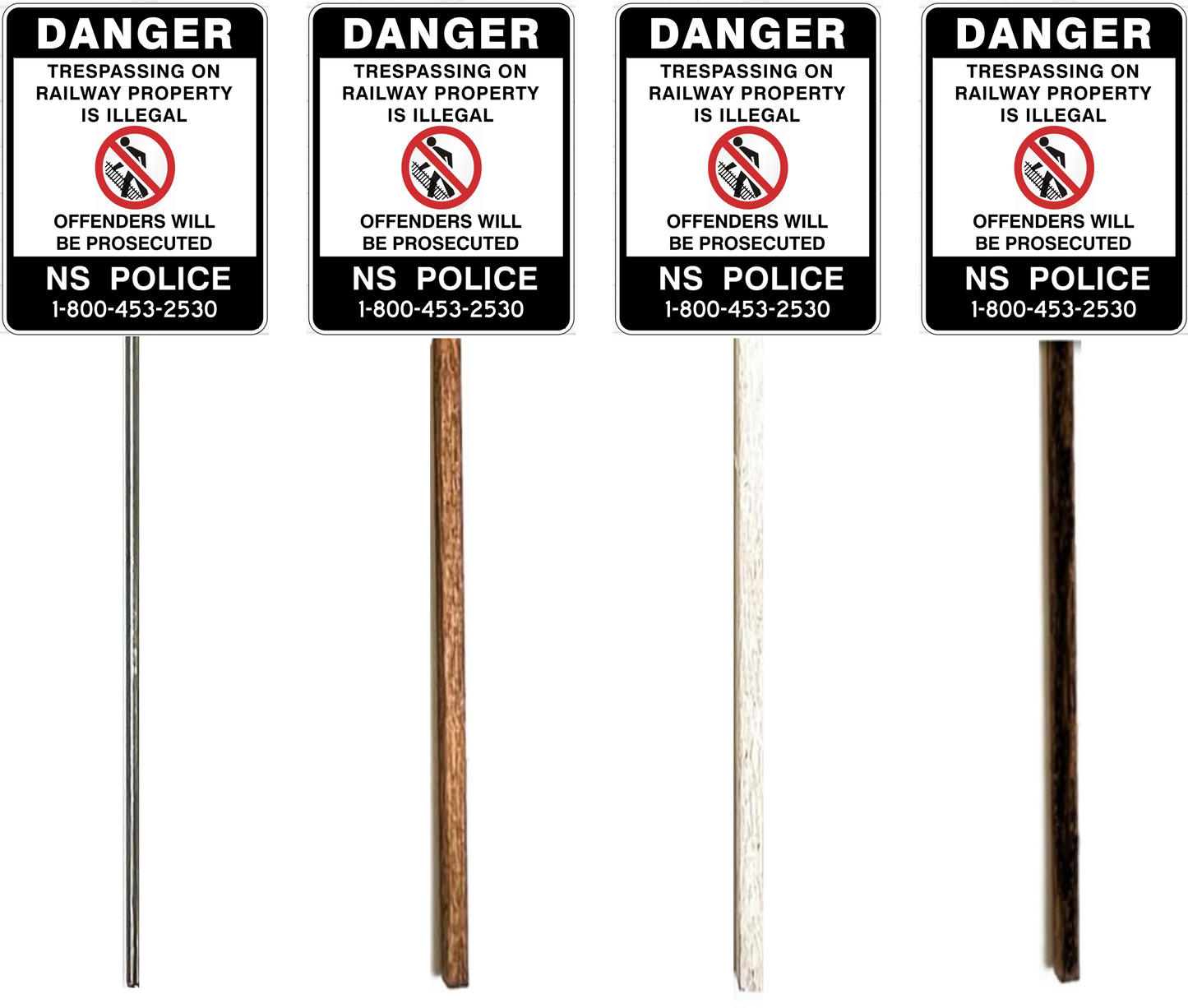 HO Scale - NS - No Trespassing - 4 Pack