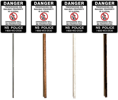 HO Scale - NS - No Trespassing - 4 Pack