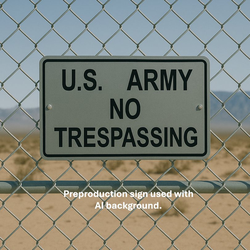 HO Scale - U.S. Army No Trespassing - No Poles - 4 Pack