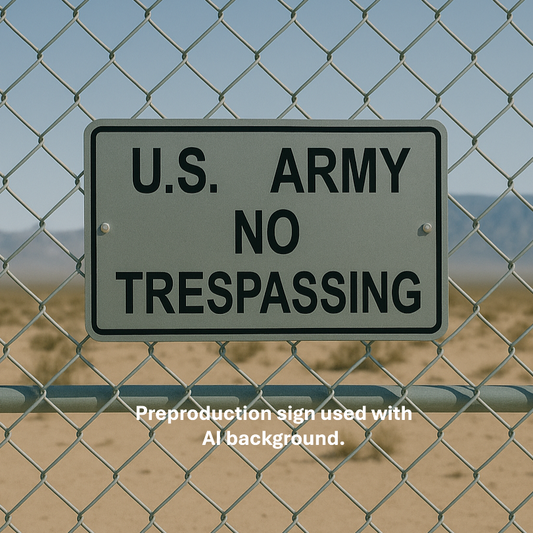 HO Scale - U.S. Army No Trespassing - No Poles - 4 Pack