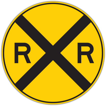 Railroad Crossing Advance Warning Signs -2 Pack