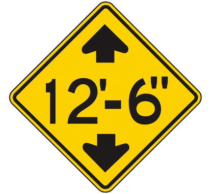 HO Scale -Bridge Clearance Signs - 2 Pack