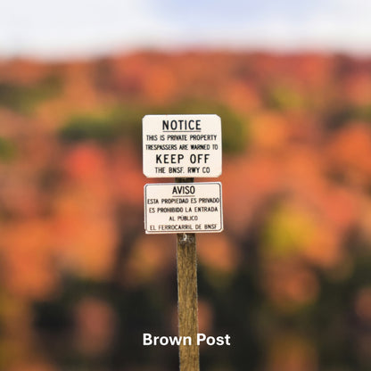 HO Scale - BNSF Bilingual No Trespassing - 2 Pack