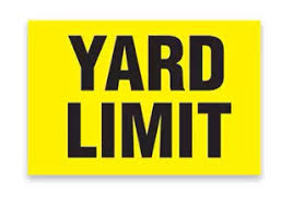O Scale - Yellow Yard Limit - 2 Pack