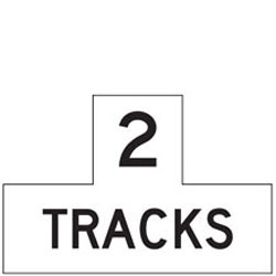 HO Scale - # of Tracks Sign - 4 Pack