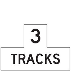 HO Scale - # of Tracks Sign - 4 Pack