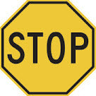 Yellow Stop Sign - 2 Pack