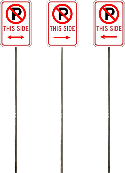 No Parking Null P with arrows, Model Railroad Sign, Model Railway Sign, O Scale, O Gauge, N Scale, N Gauge, S Scale, S Gauge, HO Scale, HO Gauge Metal Pole 