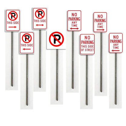 Model Railroad Signs No Parking, Model Layout , No Parking Any Time, No Parking This Side of Street Null Sign P No Parking Model Railroad Sign, Model Railway Sign, O Scale, O Gauge, N Scale, N Gauge, S Scale, S Gauge, HO Scale, HO Gauge Metal Pole 